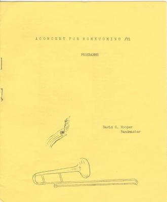 A Concert for Homecoming Program (1971)