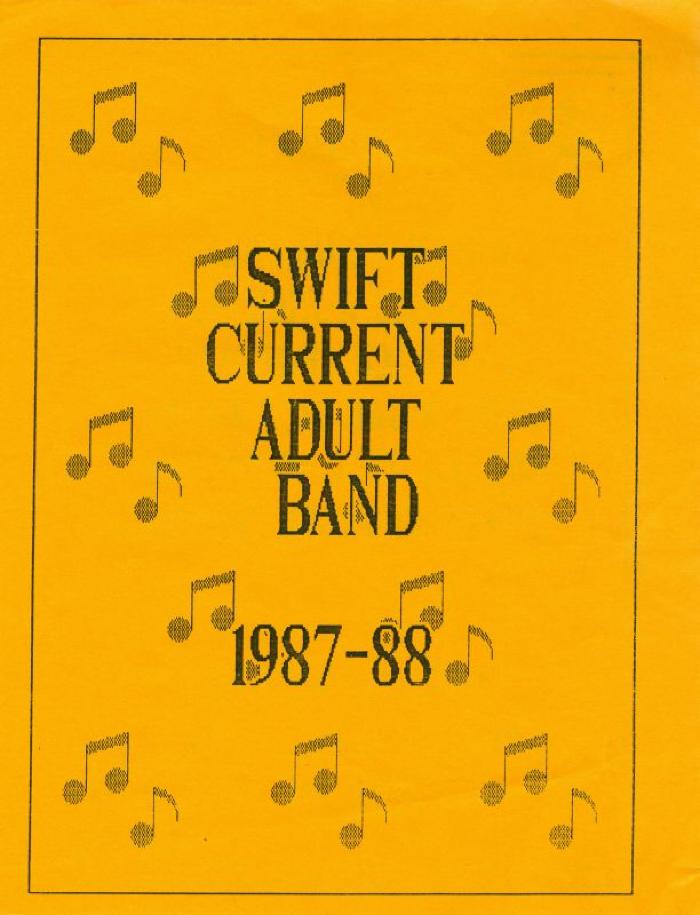 Swift Current Adult Band Concert Pamphlet (1987-01-26/1988-01-26)