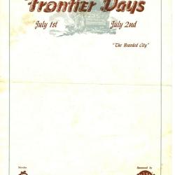 Frontier Days Letterhead