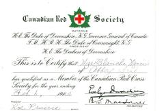 Red Cross Society Certificate