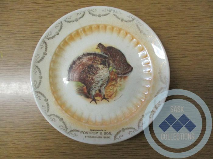 Strasbourg Commemorative Plate with Image of Partridges