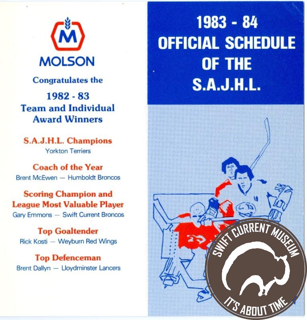 Swift Current Museum Artefact Saskatchewan Amateur Junior Hockey