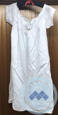 Night Gown - hand made Linen underclothes made  by Alice Howard in 1873