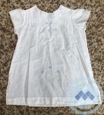 White muslin baby dress