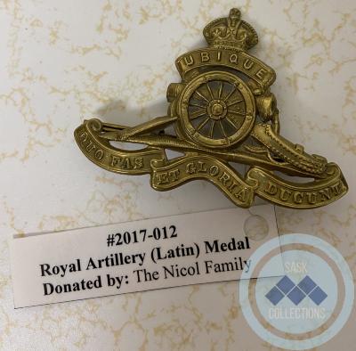 Royal Artillery (Latin) Medal