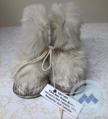 White Baby Winter Boots - Belonged to Barb Tallentire, 1951
