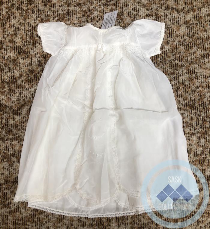 Christening Gown - Belonged to Barb Cranswick (Tallentire)  It is from around 1951 (from the year she was born)