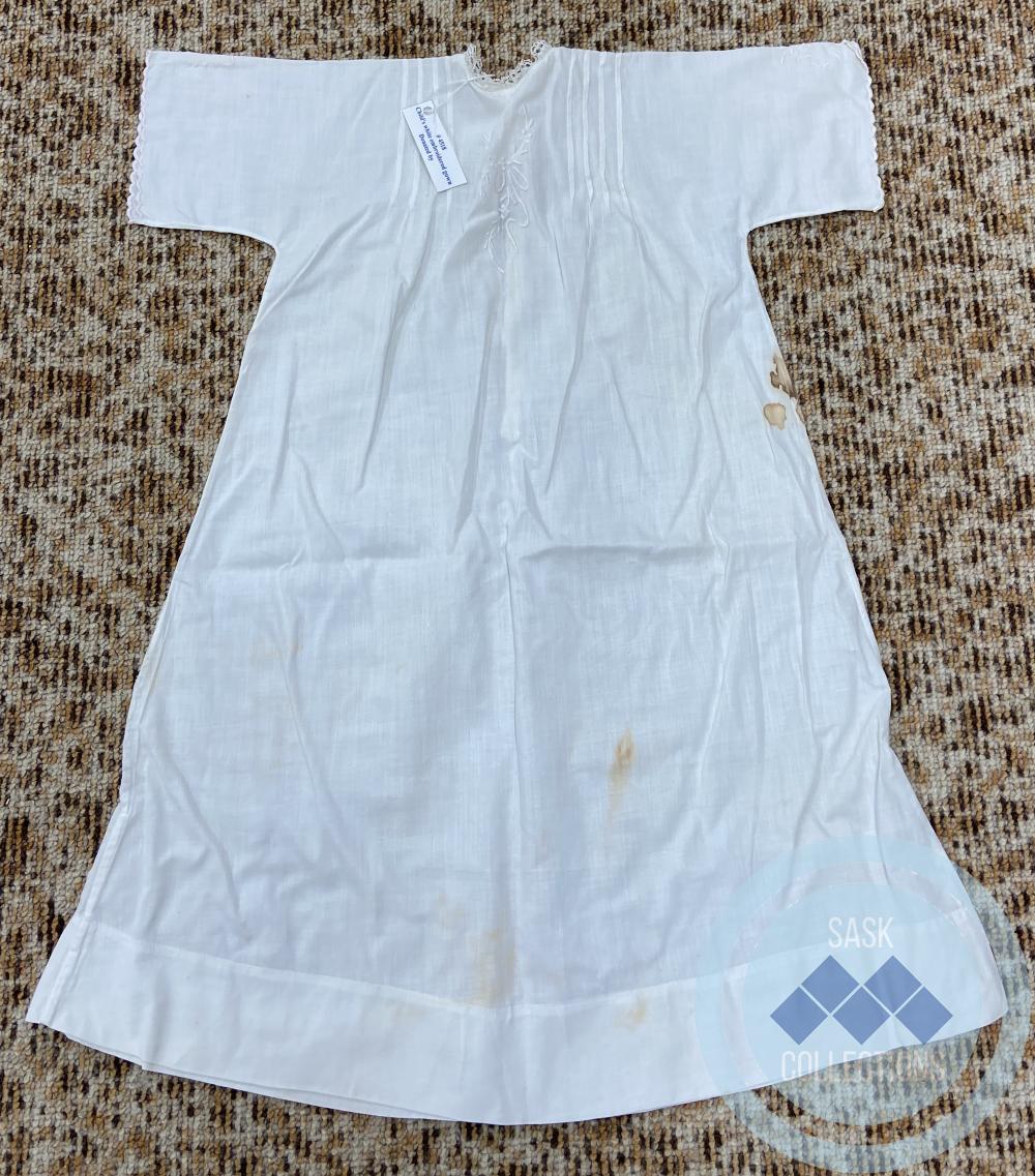 Child's white embroidered gown