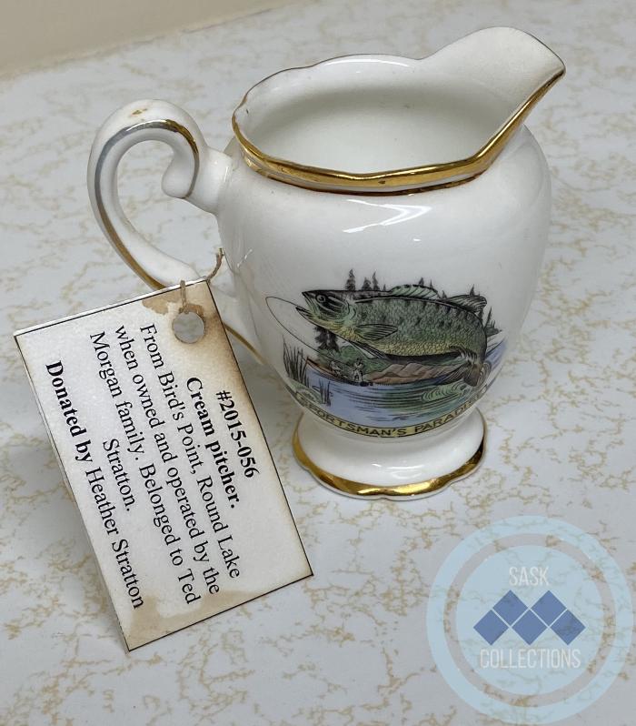 Cream pitcher. From Bird's Point, Round Lake when owned and operated by the Morgan family. Belonged to Ted Stratton.