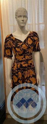 Black and Gold, pure silk dress