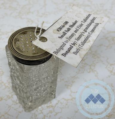 Small Salt Shaker - belonged to Jimmy and Elsie Tallentire.