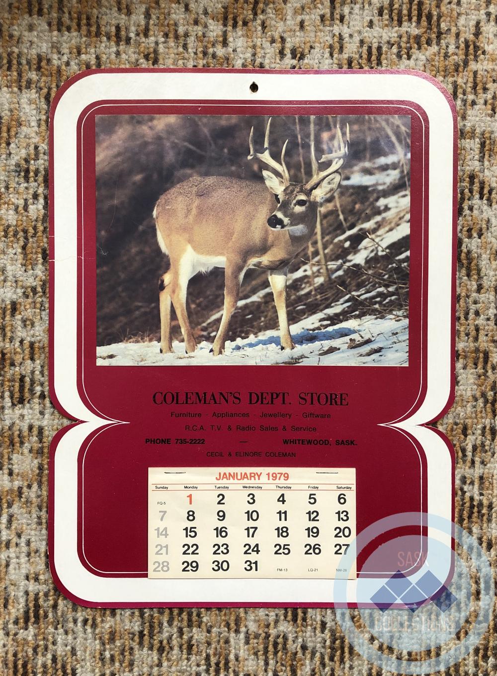 Coleman's Dept. Store Calendar