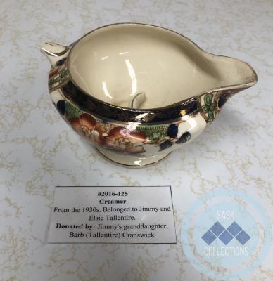 Creamer - From the 1930s. Belonged to Jimmy and Elsie Tallentire.