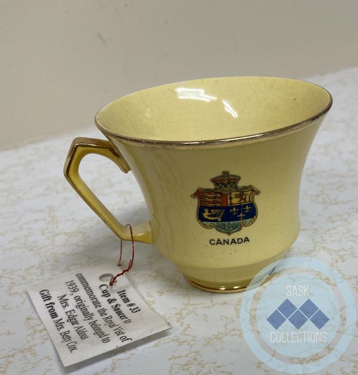 Cup & Saucer commemorate the Royal Visit of 1939