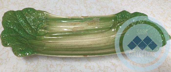 Green Platter- Celery Dish - Given to Jessie Howard by the late Hector McPhee of St. Luke District