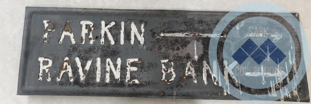 Parkin, Ravine Bank Sign