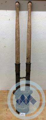 Cattle Dehorners - long wooden handles over 3 feet in length