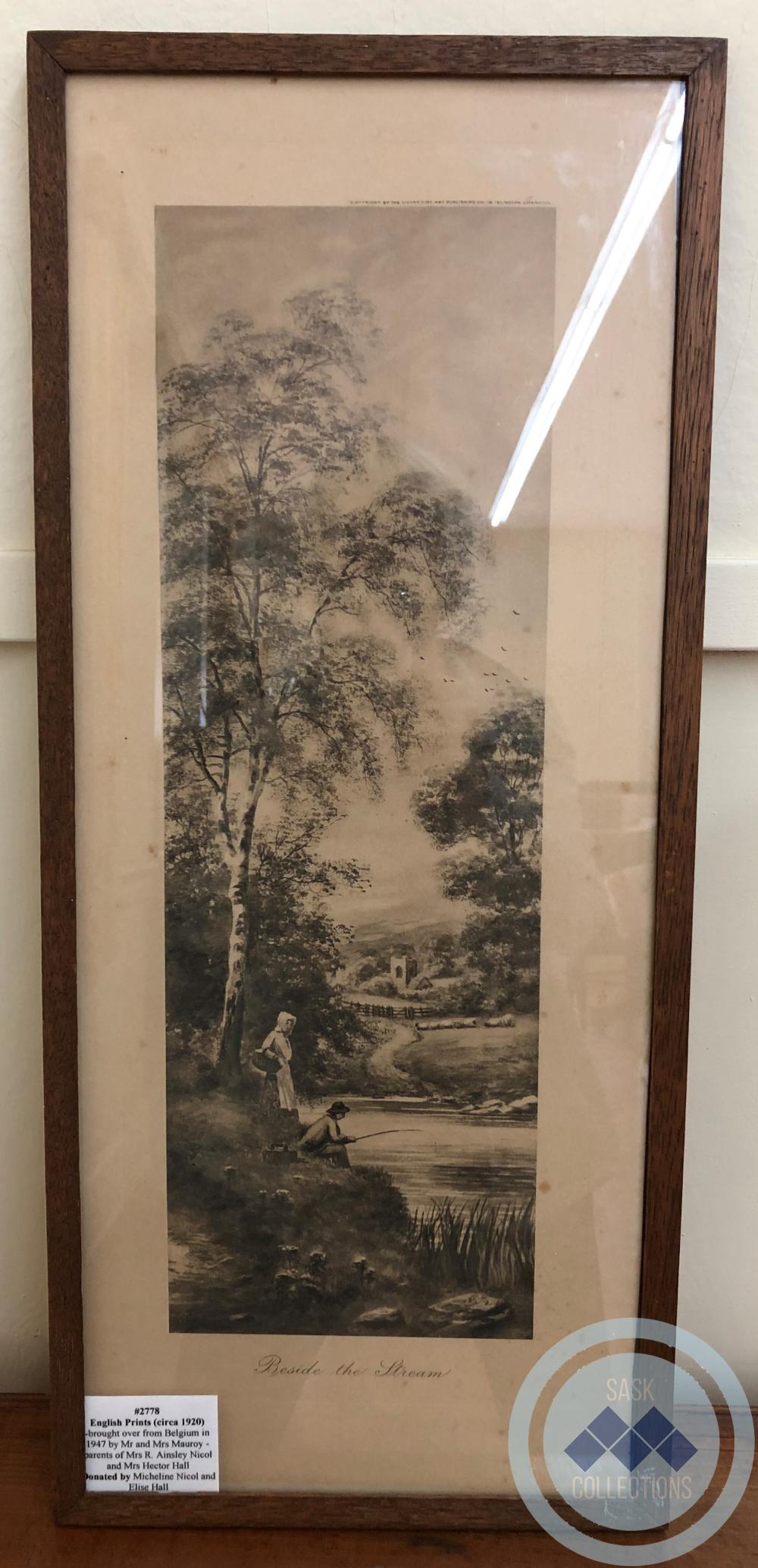 English Prints (circa 1920) - brought over from Belgium in 1947 by Mr. and Mrs. Mauroy - parents of Mrs. R. Ainsley Nicol and Mrs. Hector Hall