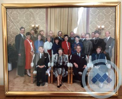 Photo - Queen Elizabeth, Prince Phillip and entourage during visit to Saskatchewan - 1988