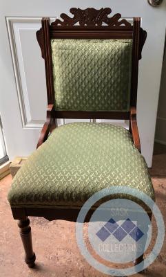 Chair - green upholstered