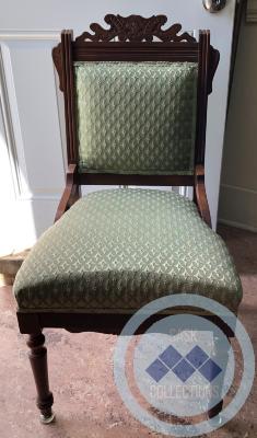 Chair - green upholstered