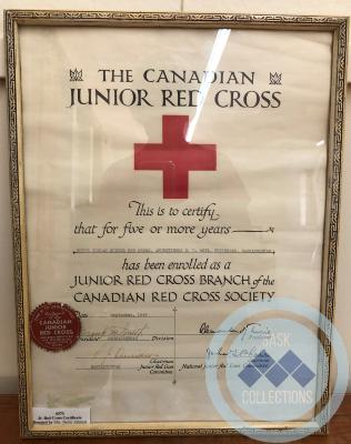 Jr. Red Cross Certificate - Armentieres