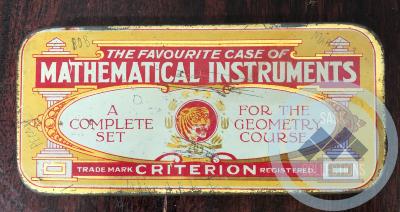 Mathematical Instruments in metal case
