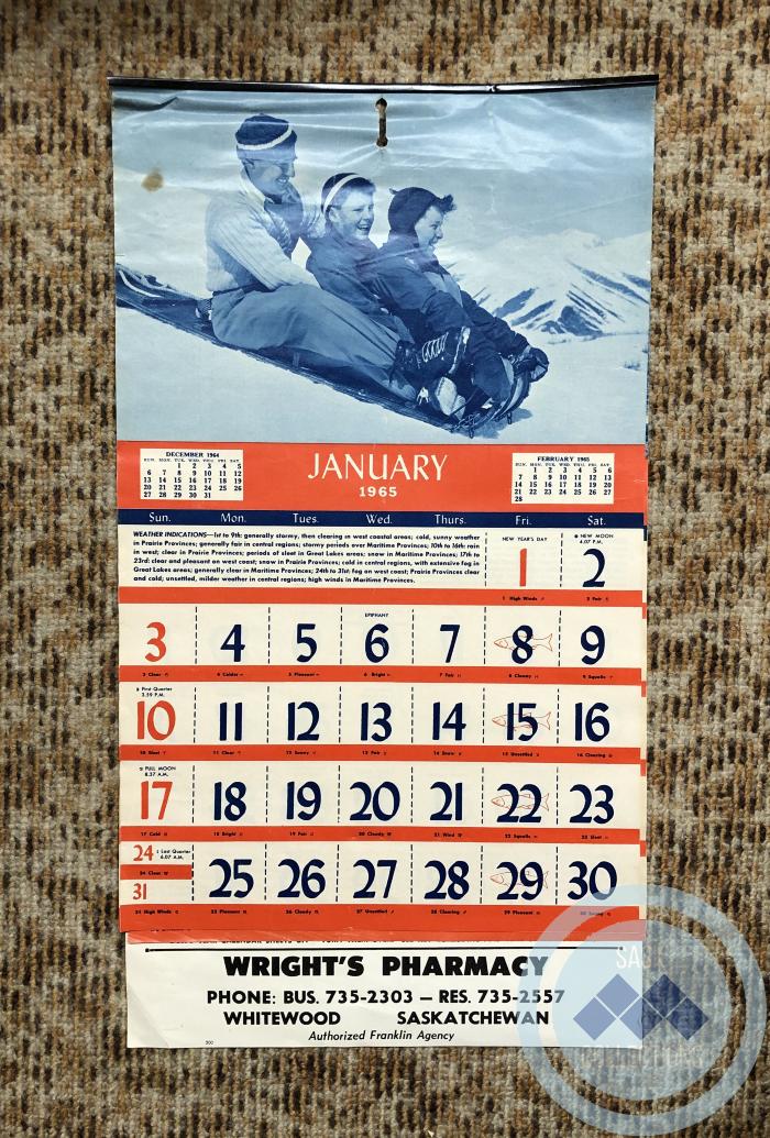Wright's Pharmacy Calendar