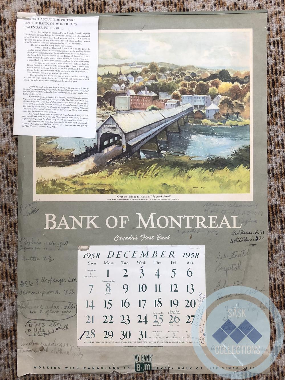 Bank of  Montreal Calendar