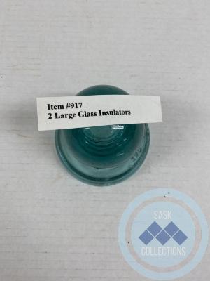 2 Large Glass Insulators