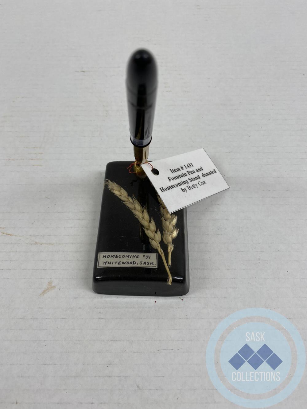 Fountain Pen and Homecoming Stand Homecoming '71, Whitewood, Sask