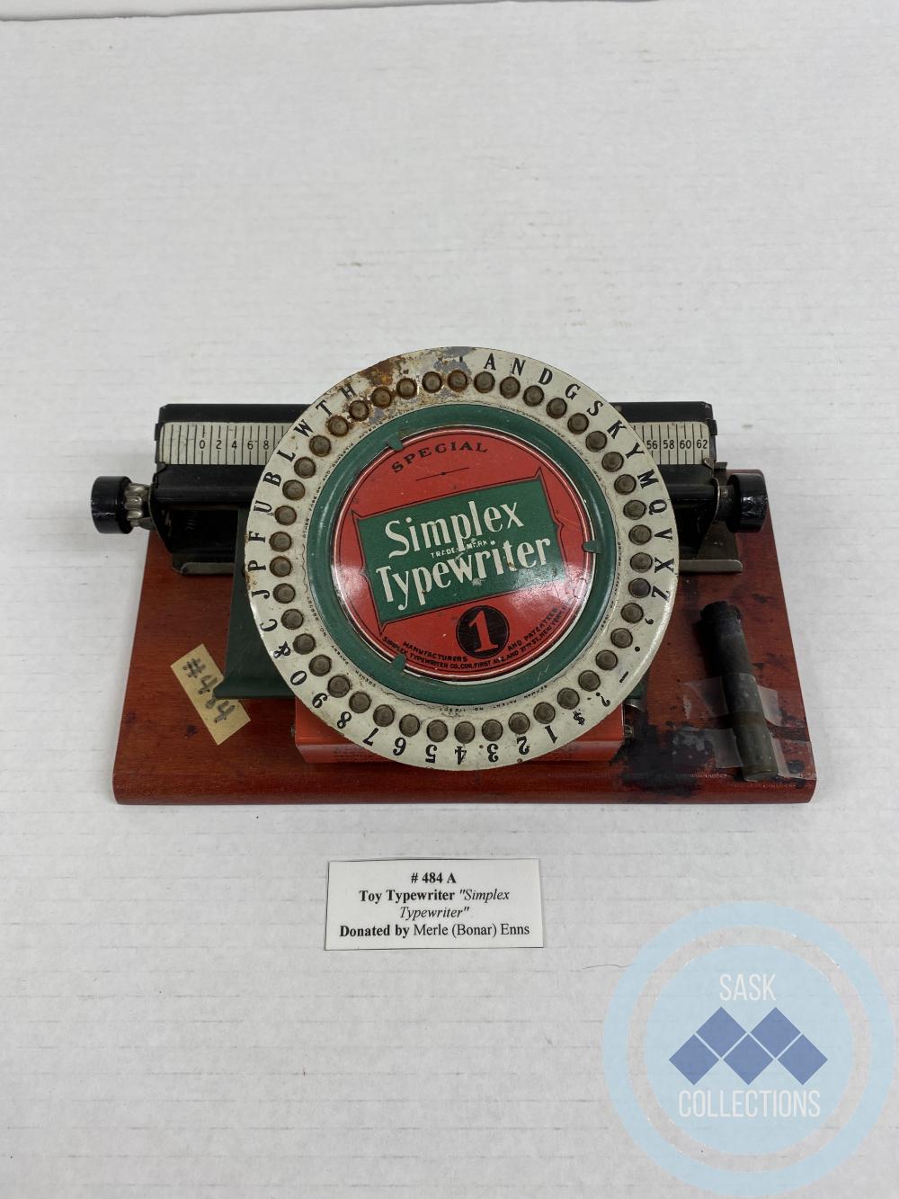 Toy Typewriter "Simplex Typerwriter"