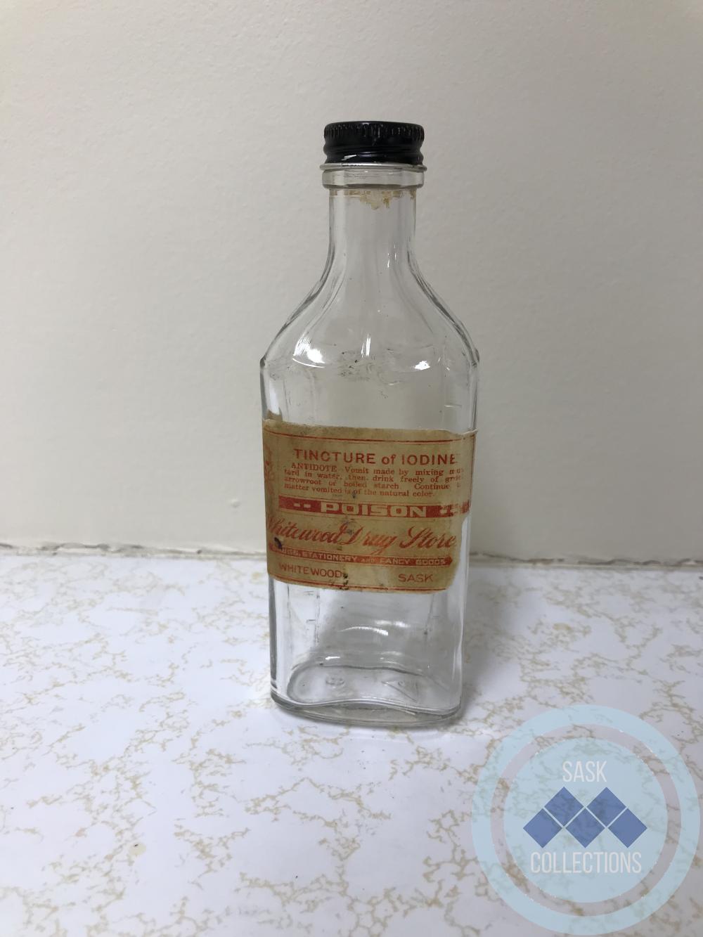 Glass Bottle - Tincture of Iodine from the Whitewood Drug Store