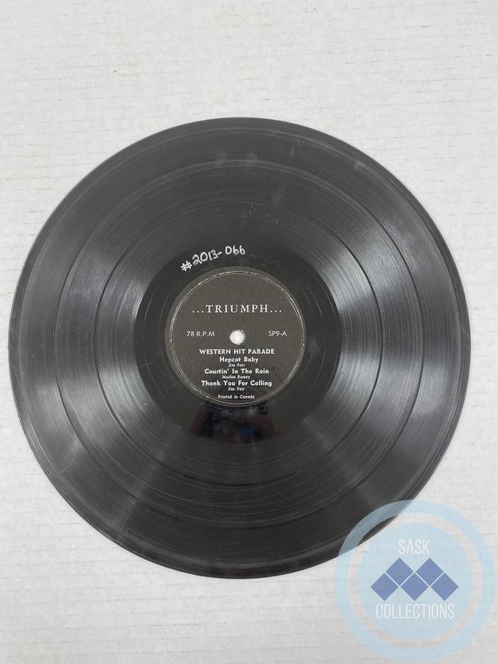 78 rpm. record: <i>Triumph (black)</i>