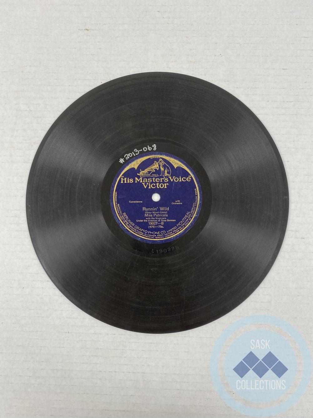 78 rpm. record:<i> Runnin Wild</i>