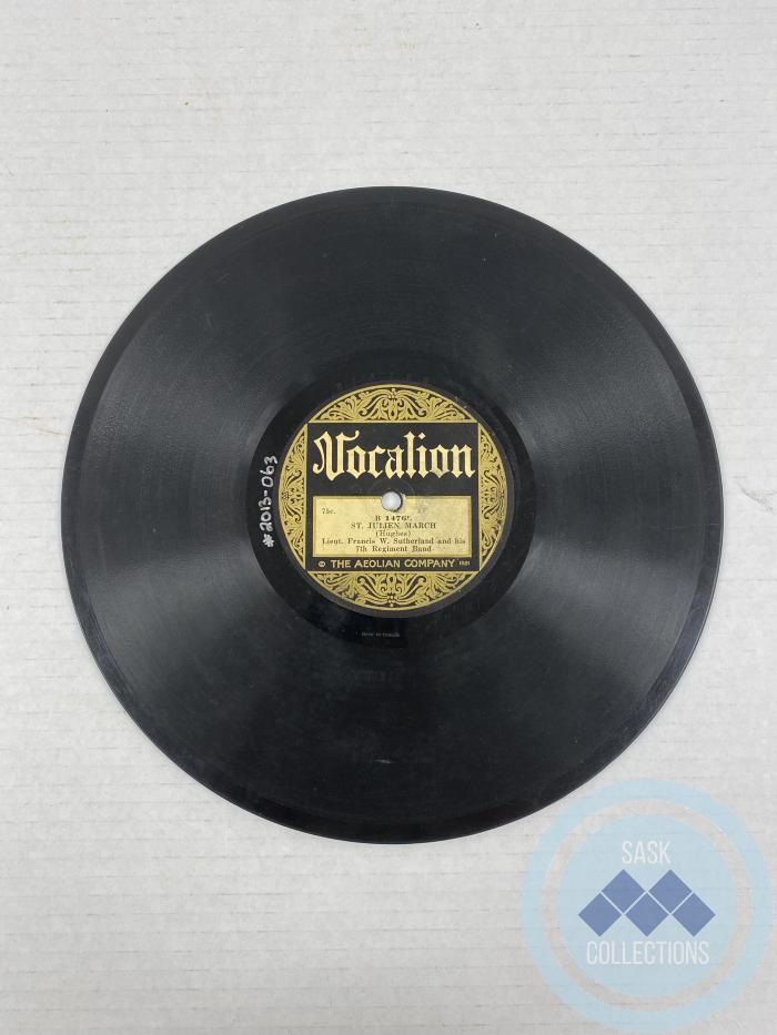 78 rpm. record: Lieut. <i>Francis W. Sutherland</i>