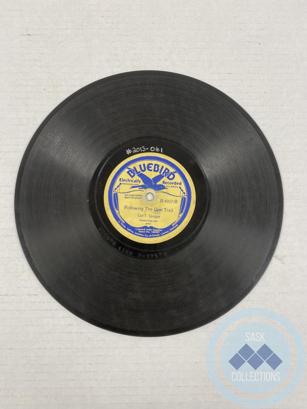 78 rpm. record: <i>Carl T. Spraque</i>
