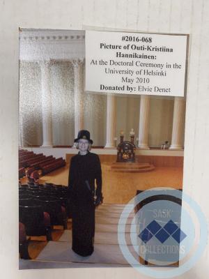 Picture of Outi-Kristiina Hannikainen:   At the Doctoral Ceremony in the University of Helsinki May 2010