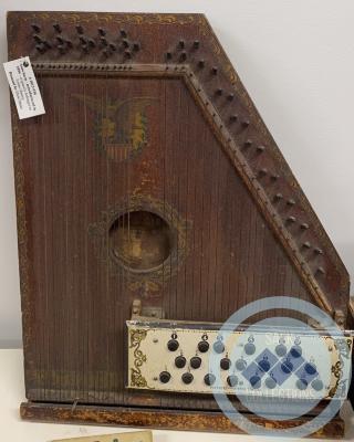 Auto-harp: <i>manufactured in 1899, originally belonged to Verna Hussey</i>