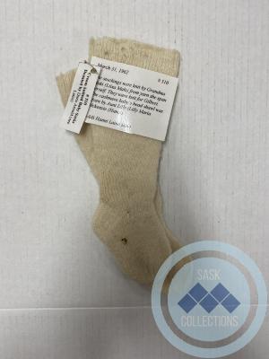 Cream knitted Baby Socks
