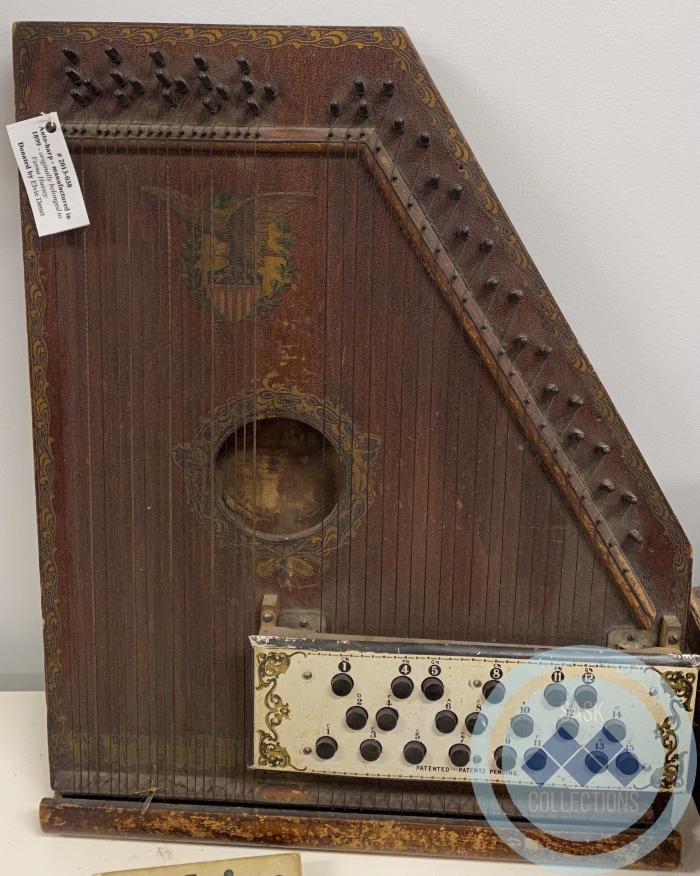 Auto-harp: <i>manufactured in 1899, originally belonged to Verna Hussey</i>