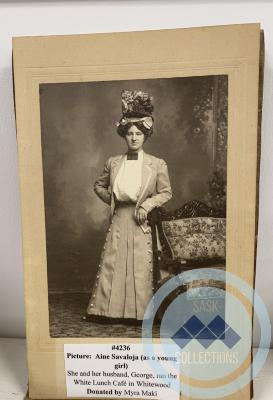 Picture:  Aine Savaloja (as a young girl)  She and her husband George ran the White Lunch Café in Whitewood