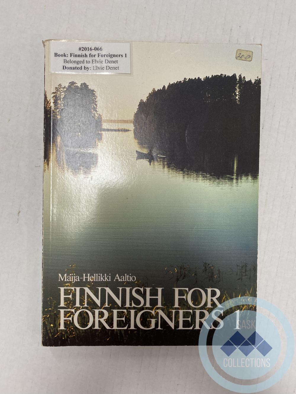 Book: Finnish for Foreigners 1 - Belonged to Elvie Denet