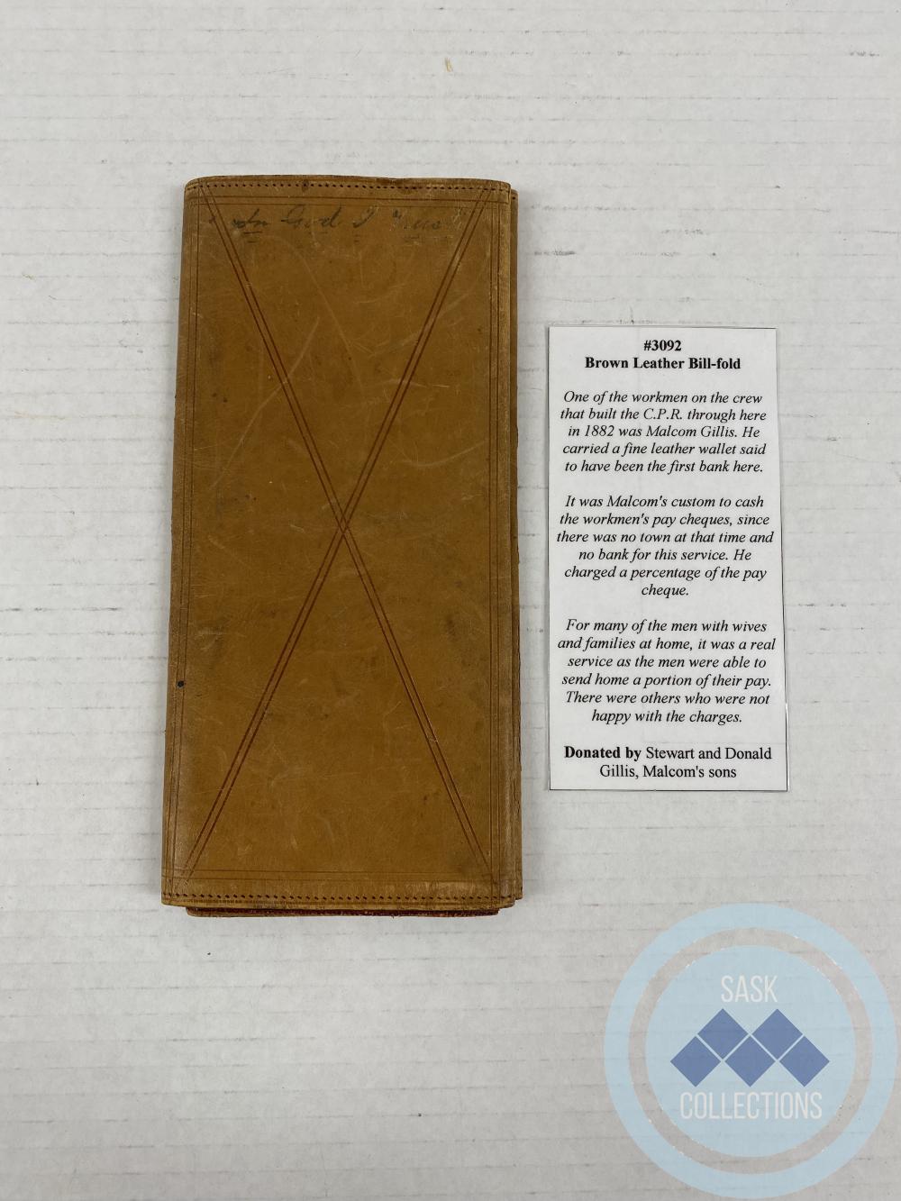 Brown Leather Bill-fold