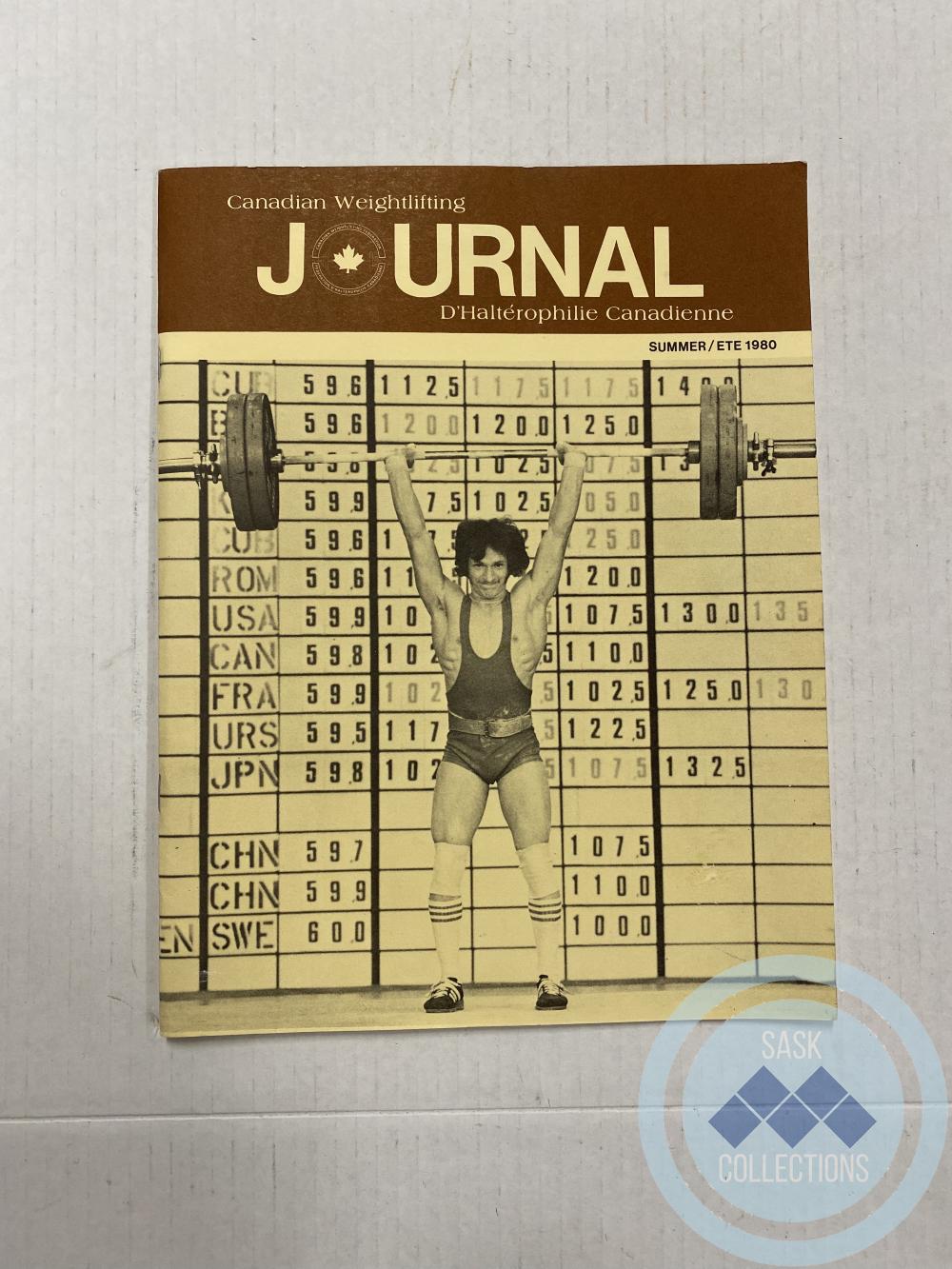 Canadian Weightlifting Journal Summer 1980