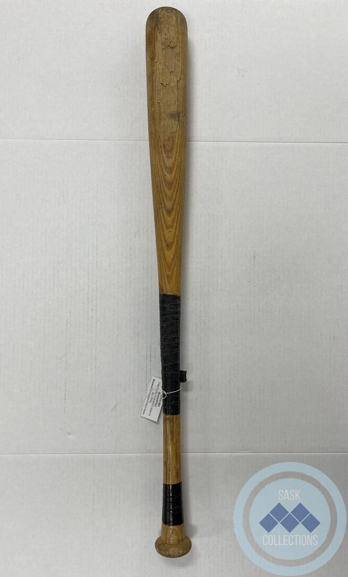 Baseball bat. Used by the St. Hubert's team in the 1950s.