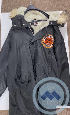 Whitewood Orioles parka. 1974-75 champs. Worn by Don McPhail.