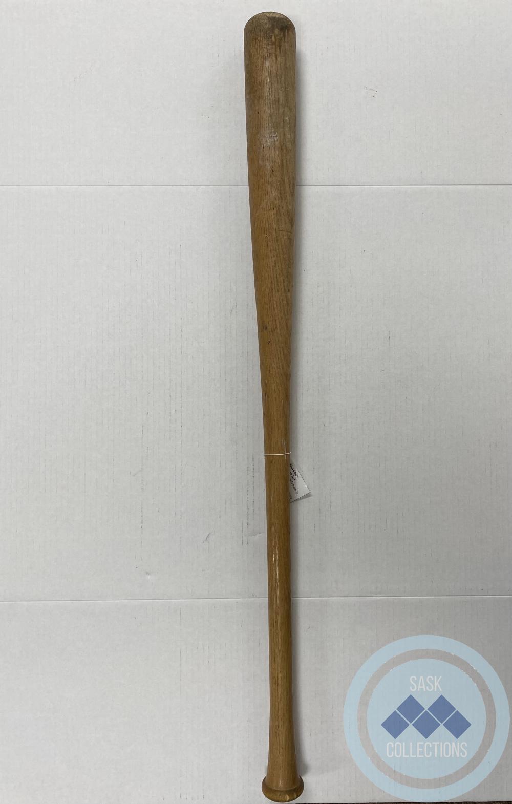 Baseball bat. Used by the St. Hubert's team in the 1950s.