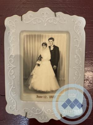 Plate - wedding picture of Denis and Rose Payot (Brule)