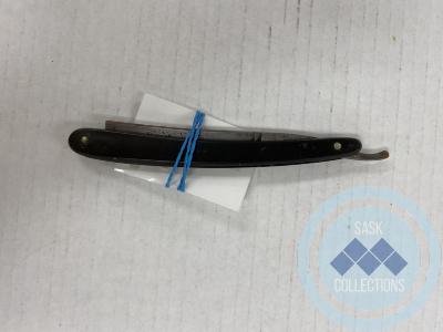 Black Handled Straight Razor